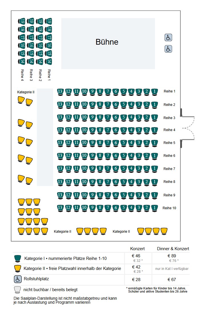Sitzplan Marmorsaal Schloss Mirabell